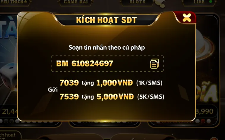 Kích hoạt bảo mật đa tầng an toàn cho người chơi.
