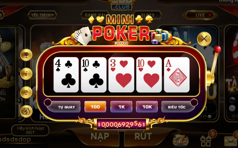 Trải Nghiệm Đỉnh Cao Khi Tham Gia Minigame Mini Poker Tại HitClub Đẳng Cấp