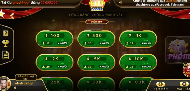 Trải Nghiệm Đỉnh Cao Khi Tham Gia Chơi Phỏm Tại HitClub Đẳng Cấp Nhất