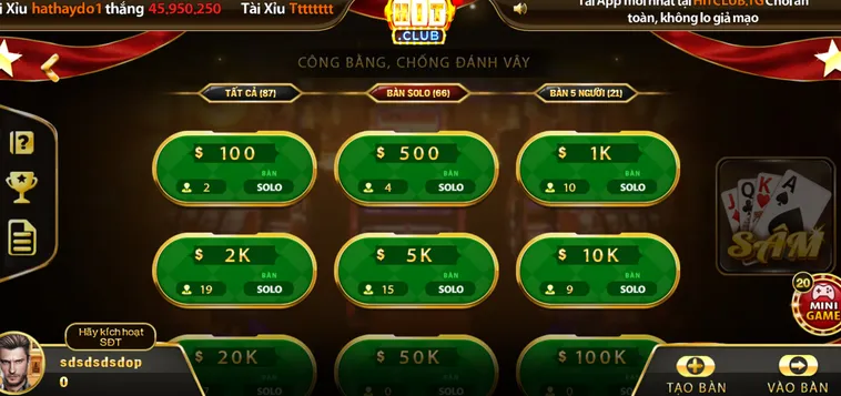 Khám Phá Sâm Lốc Tại HitClub Đỉnh Cao Cho Mọi Cao Thủ Đam Mê